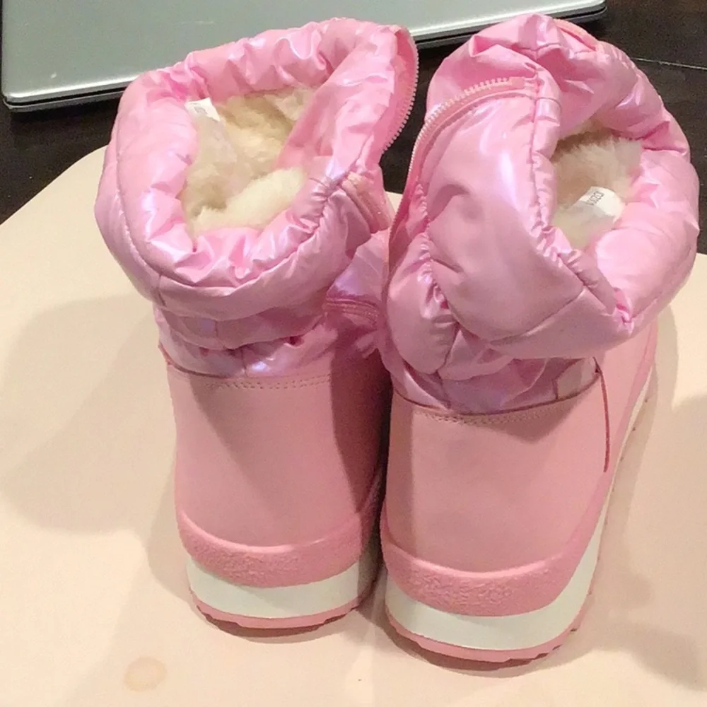 K KomForme - Kids Snow Boots for Girls Outdoor Boots Waterproof w Fur Lined